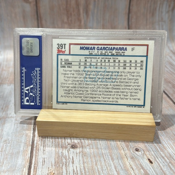 1992 Topps Traded Norman Garciaparra #39T PSA NM-MT 8 Baseball Card Item #ME528 - Picture 3 of 3